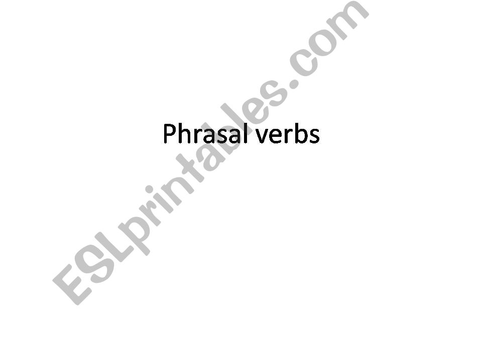 phrasal verb with put  powerpoint