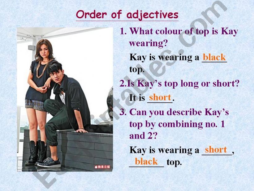 order of adjecti ve powerpoint