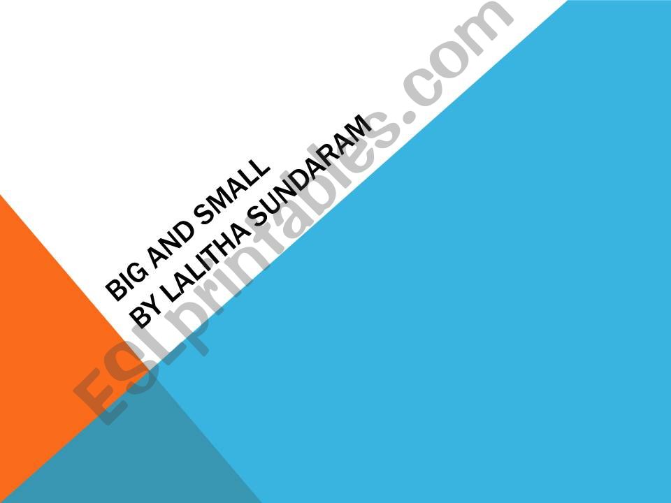 Big And  Small powerpoint