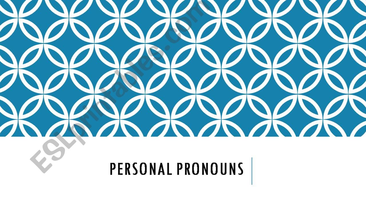 Personal Pronouns powerpoint