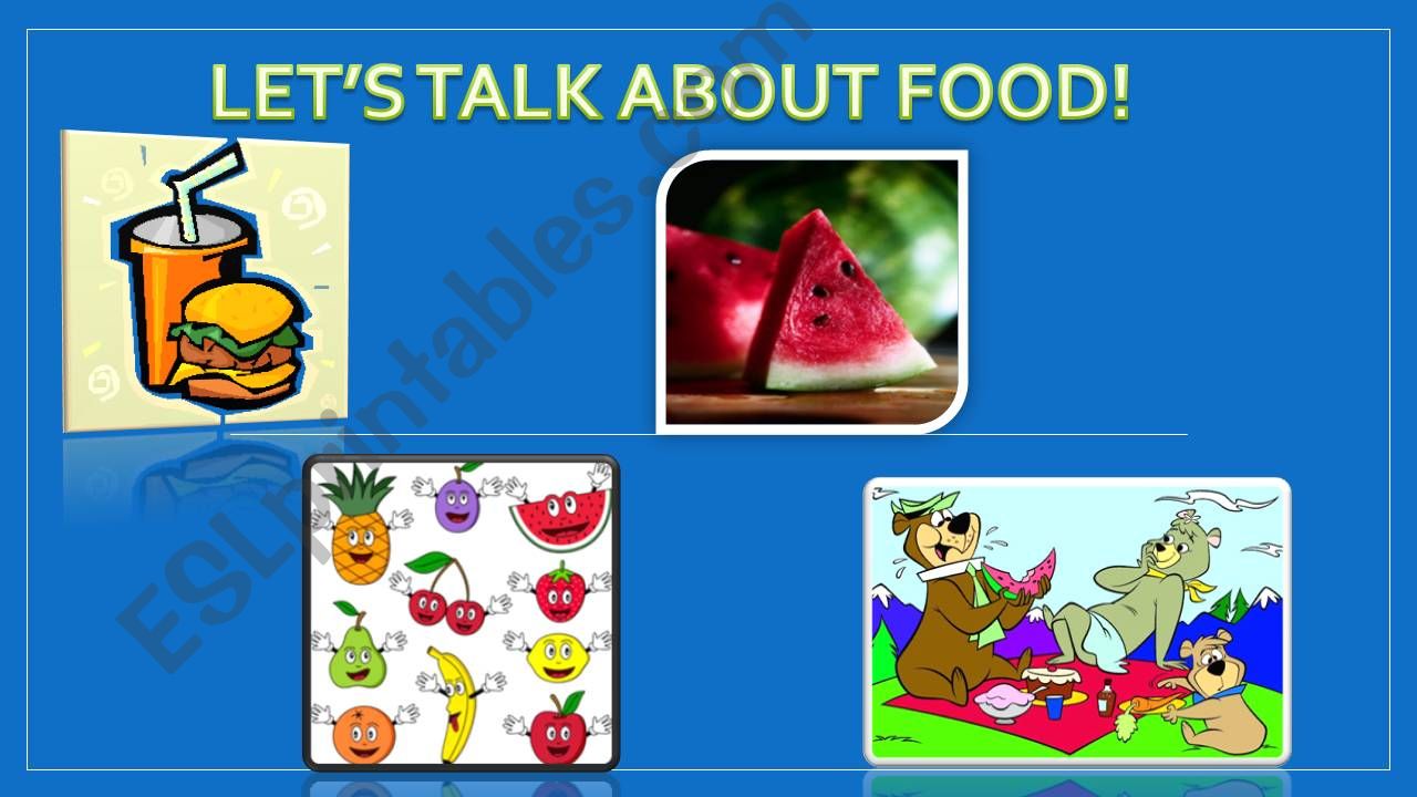 Lets talk about food! powerpoint