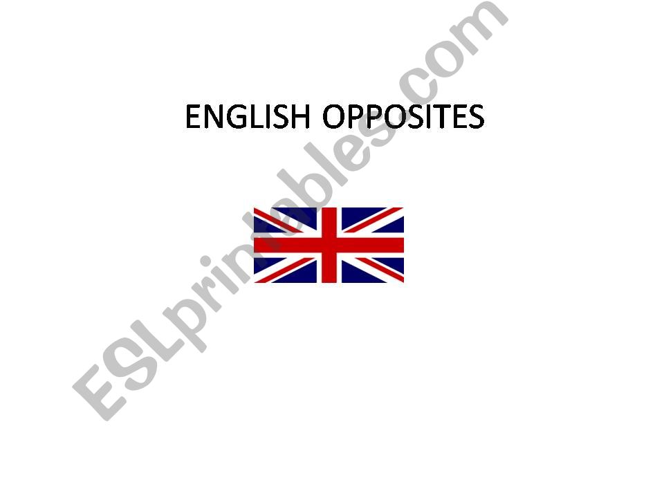 English opposites powerpoint