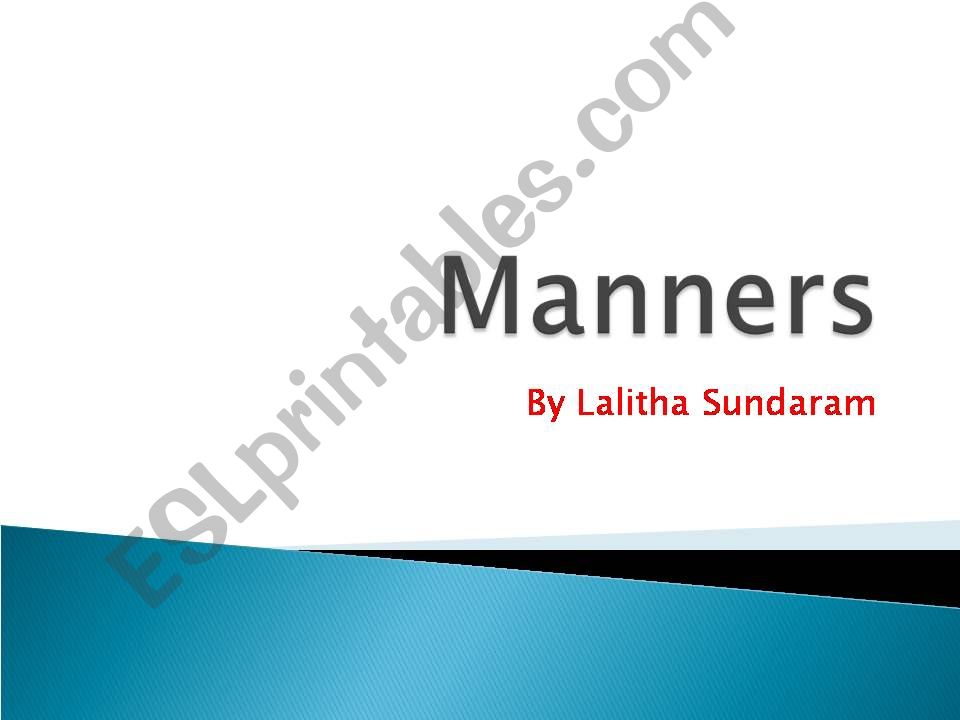 Manners powerpoint