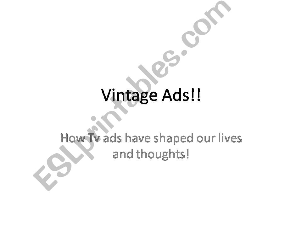 stereotypes  - vintage ads powerpoint