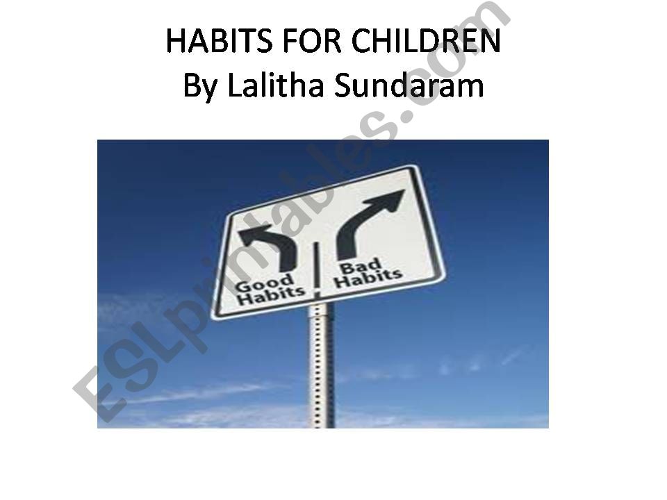 Habits For Children powerpoint