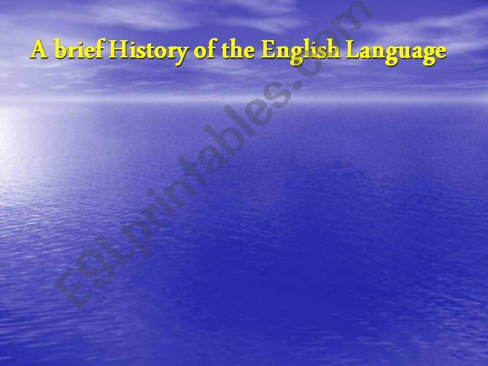 The English Language History powerpoint