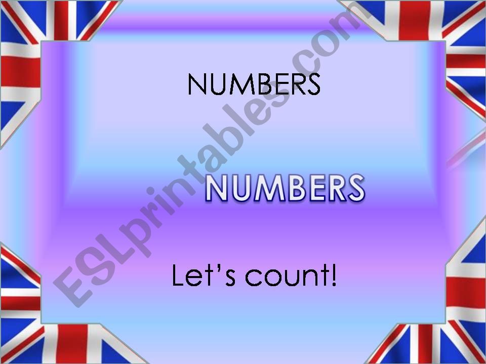 Numbers from 1 to 100 powerpoint