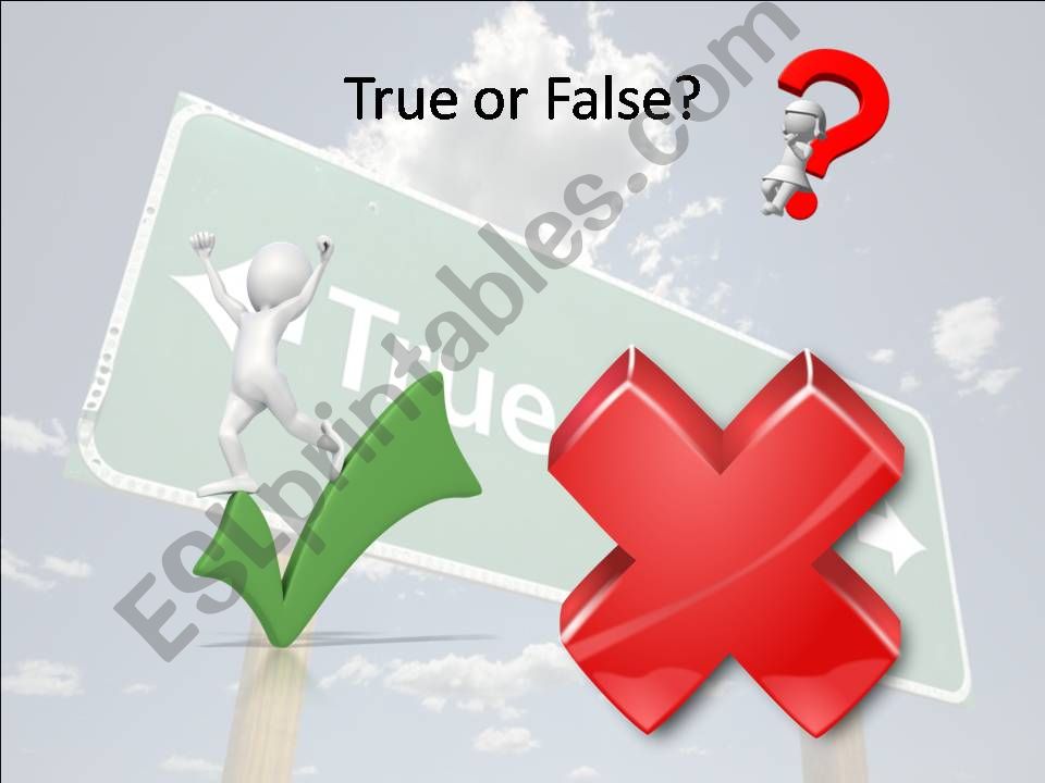 True or False Game - Layout Speech