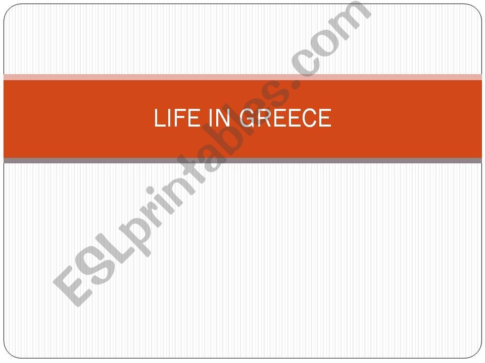 Life in greece powerpoint