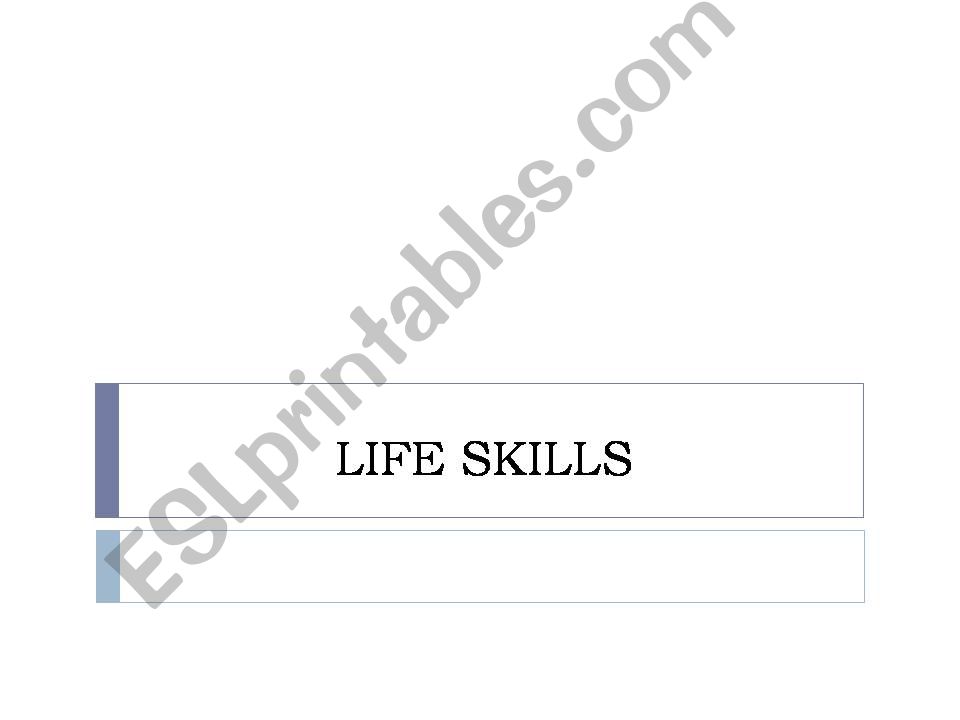 English - A lifeskill powerpoint