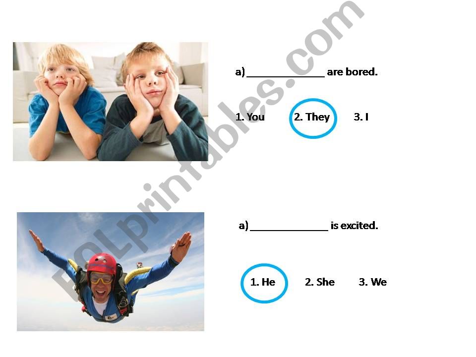 Personal pronouns and verb to be