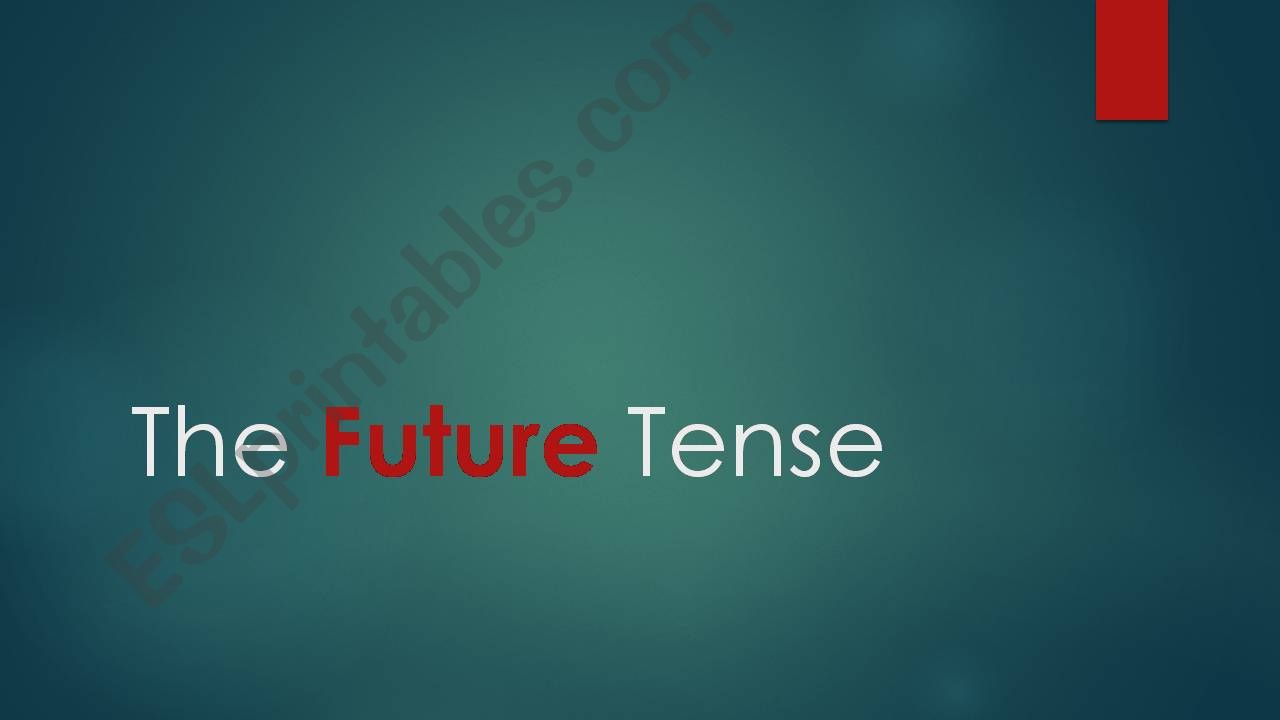 The Future Tense powerpoint