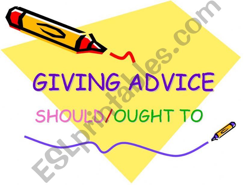 giving advice by using shoul/ought to and had better- suggestion sentences