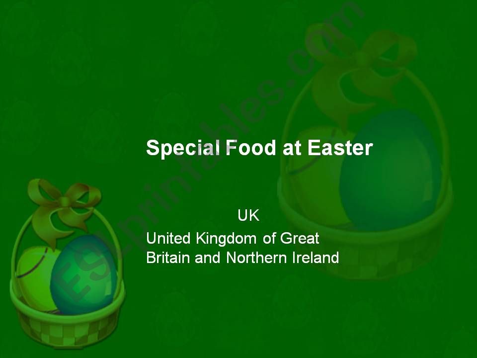 Special Food-Easter-part 1 powerpoint
