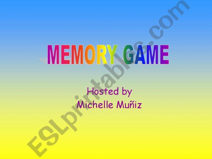 MEMORY GAME powerpoint