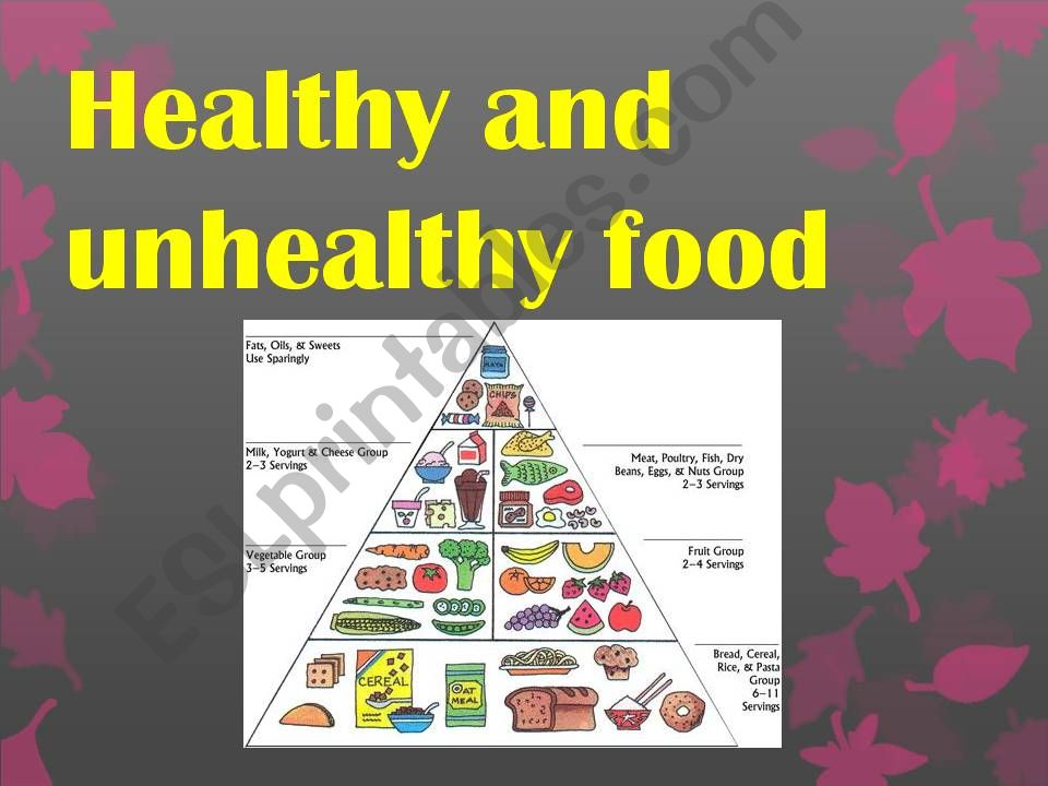 healthy and unhealthy powerpoint