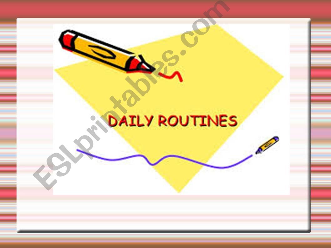 Daily Routines powerpoint