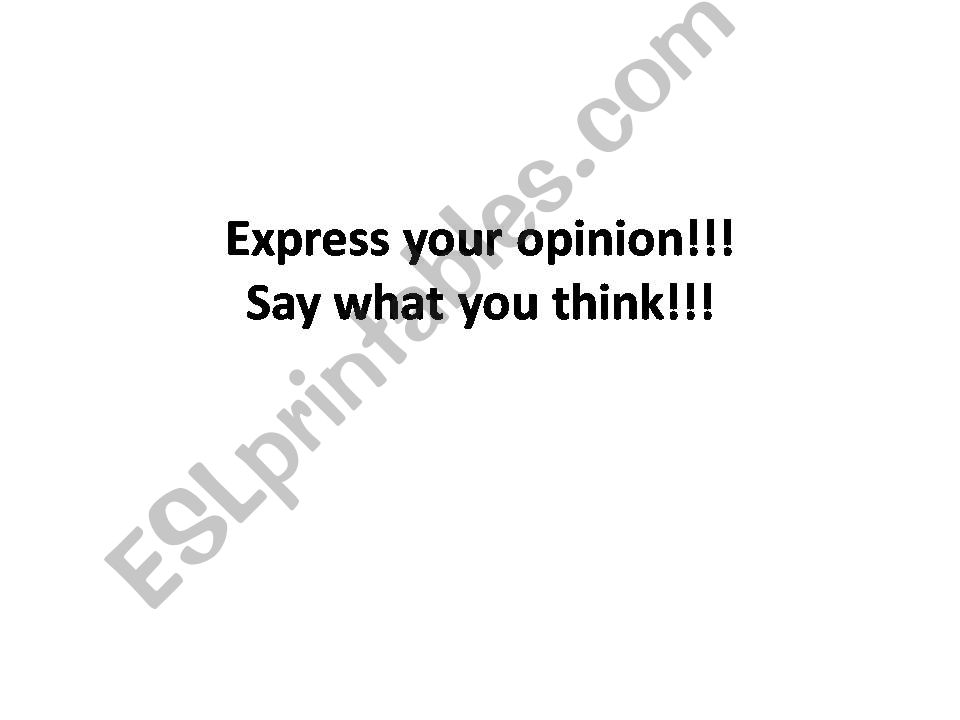 Expressing opinion powerpoint
