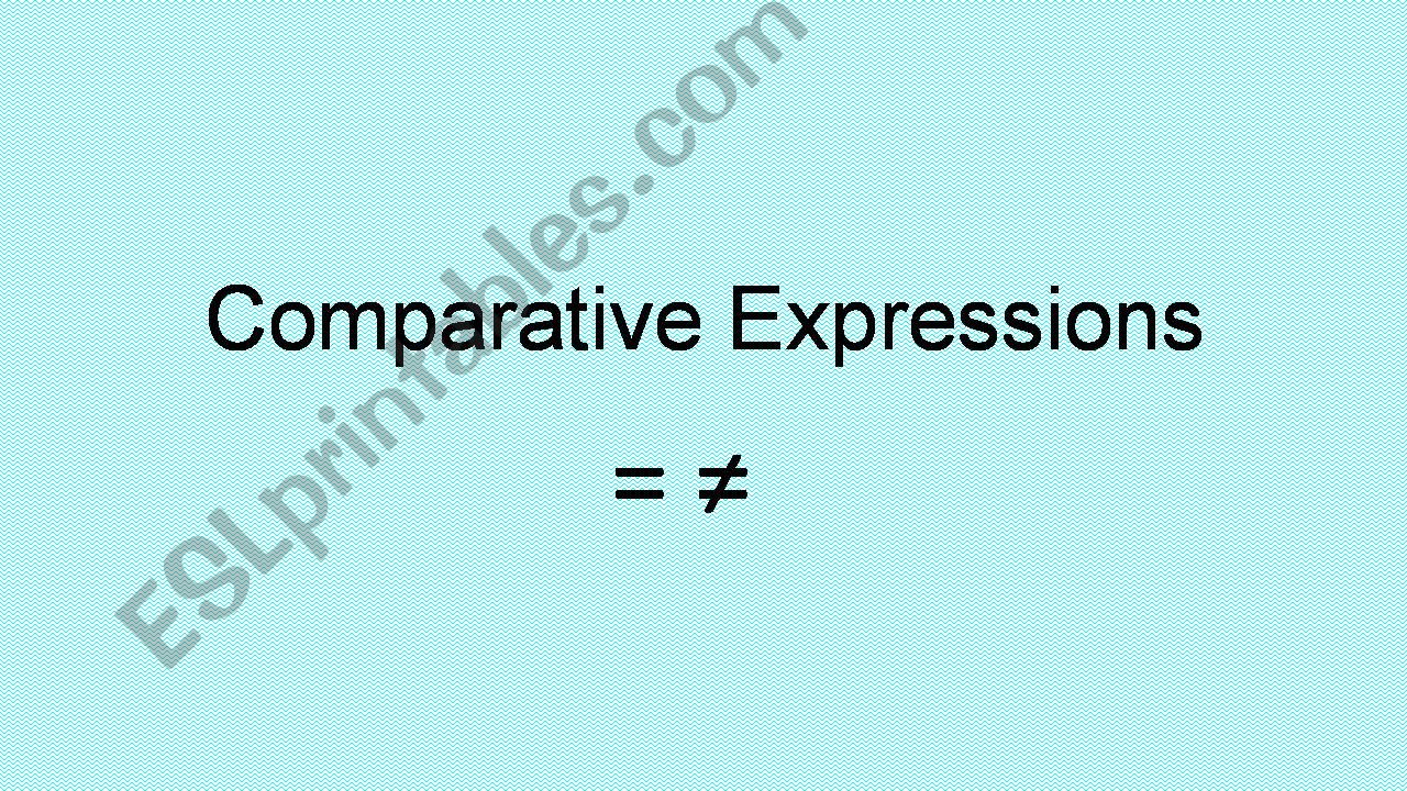 Comparative Expressions powerpoint