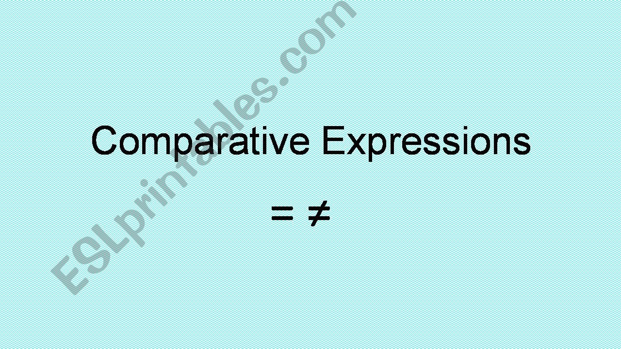 Comparative Expressions powerpoint