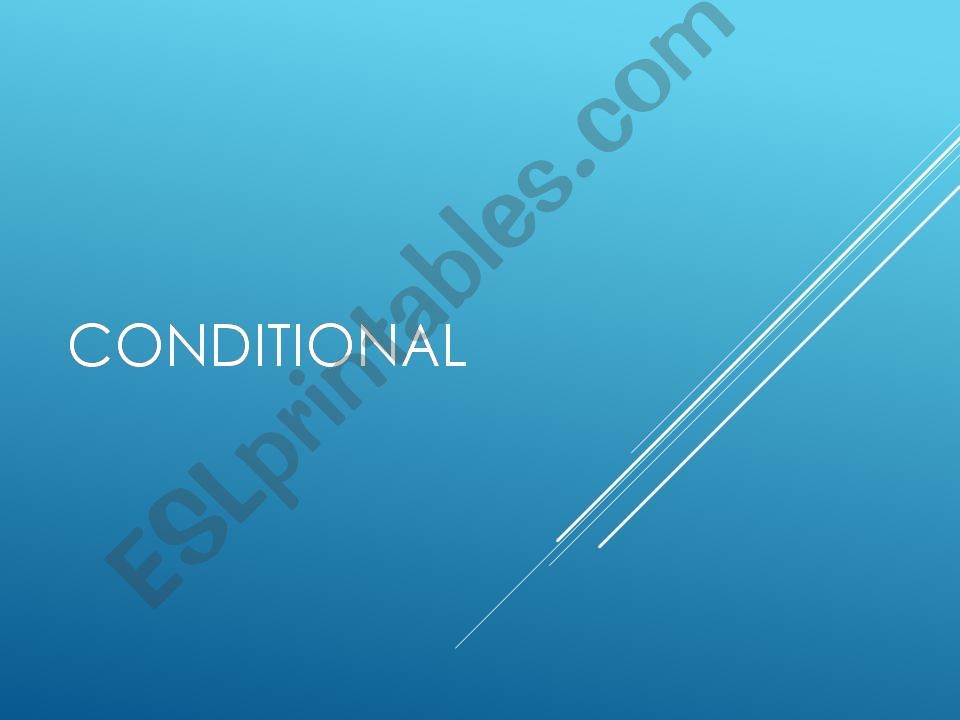 Conditional types in English powerpoint