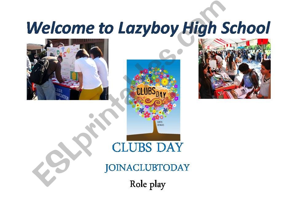 CLUBS DAY ROLE PLAY powerpoint