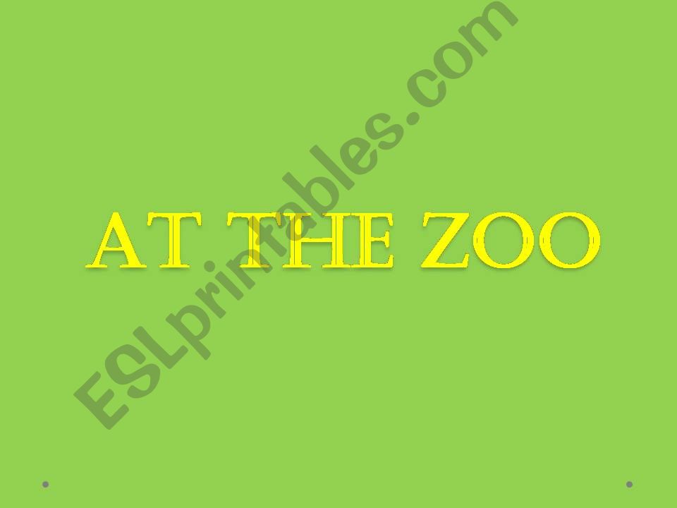 At the zoo powerpoint