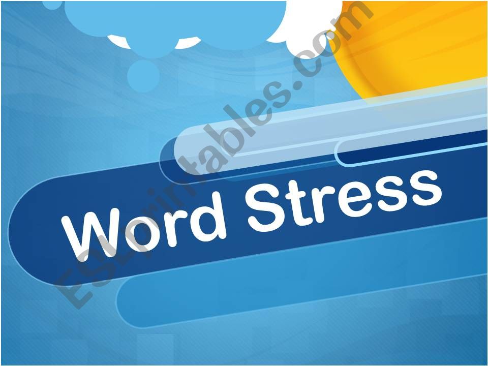 Word Stress powerpoint