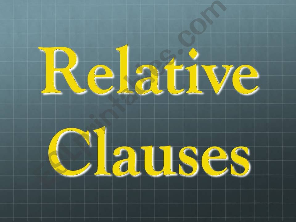 Relative Pronouns powerpoint