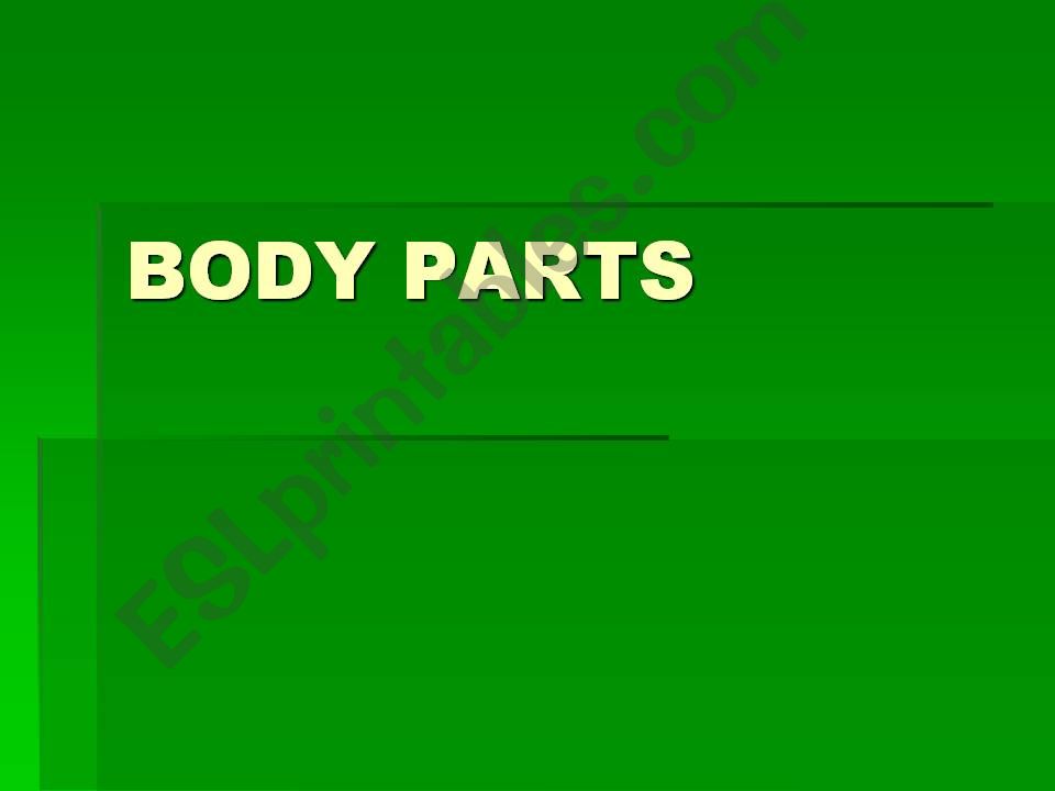 Body Parts powerpoint