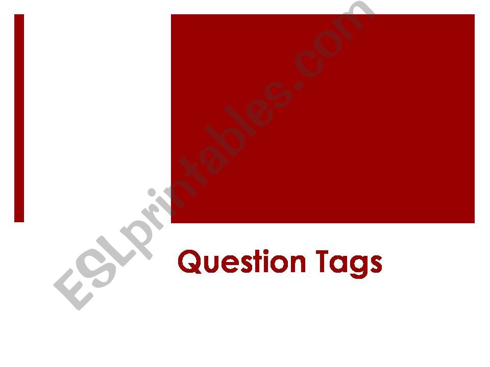 Question Tags powerpoint