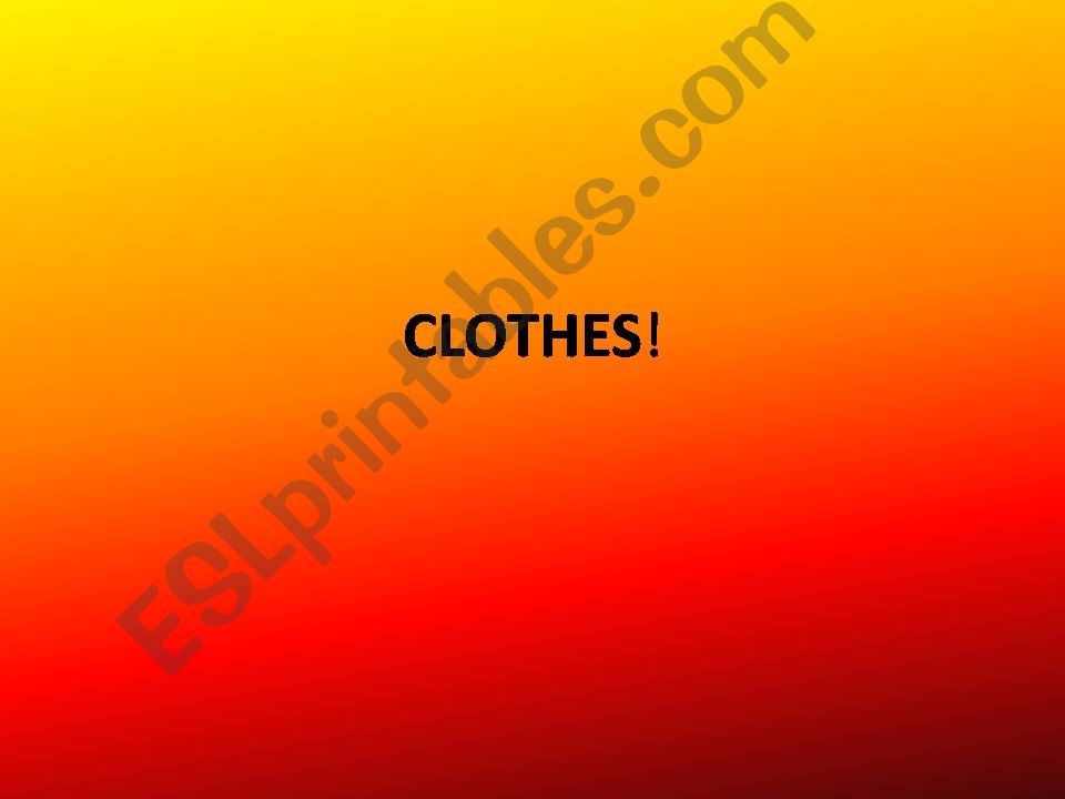 Clothes powerpoint