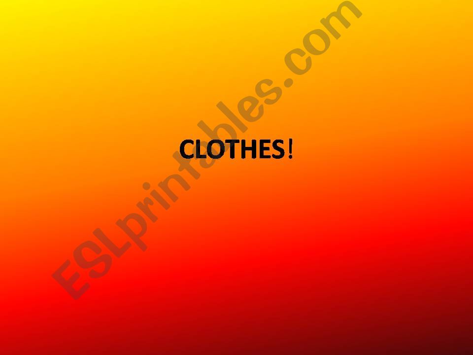 Clothes powerpoint