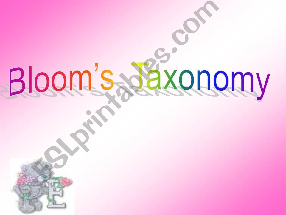 Blooms Taxonomy powerpoint
