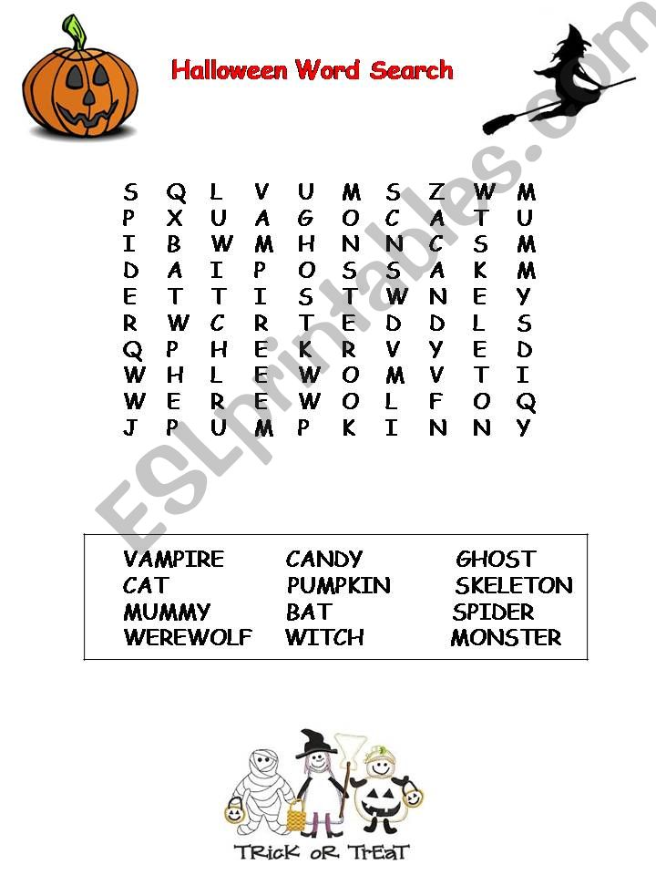Halloween Word Search  powerpoint