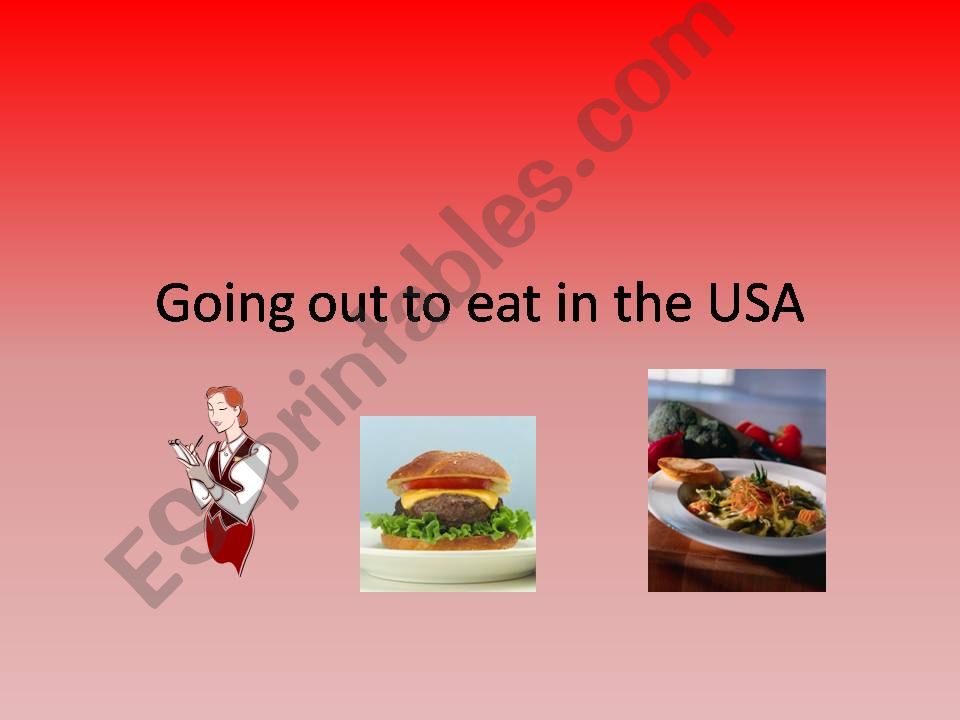 Going Out to Eat in the USA powerpoint