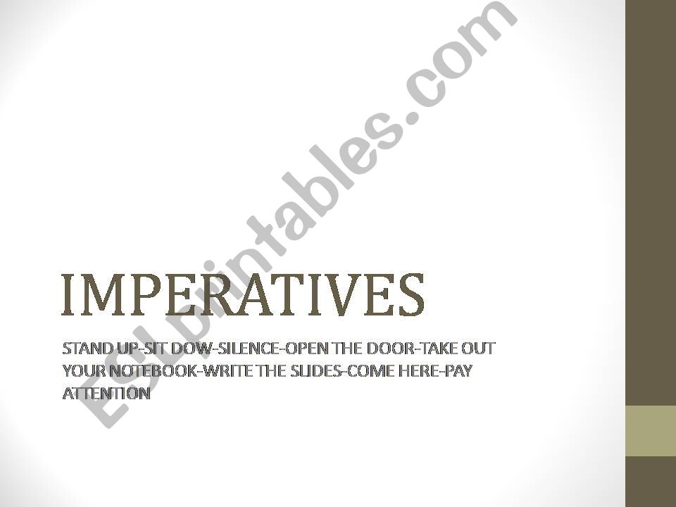 Imperatives Game powerpoint