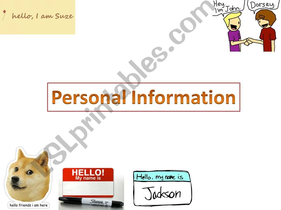 Personal Information powerpoint