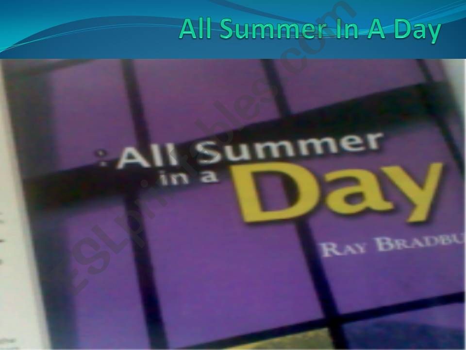 All Summer In A Day powerpoint
