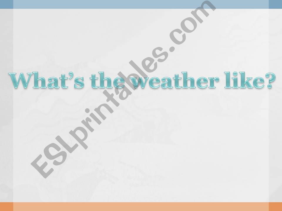Weather and activity powerpoint
