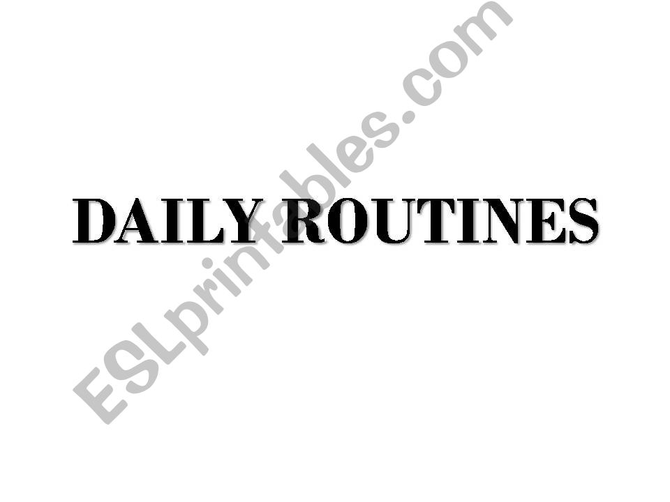 daily routines powerpoint