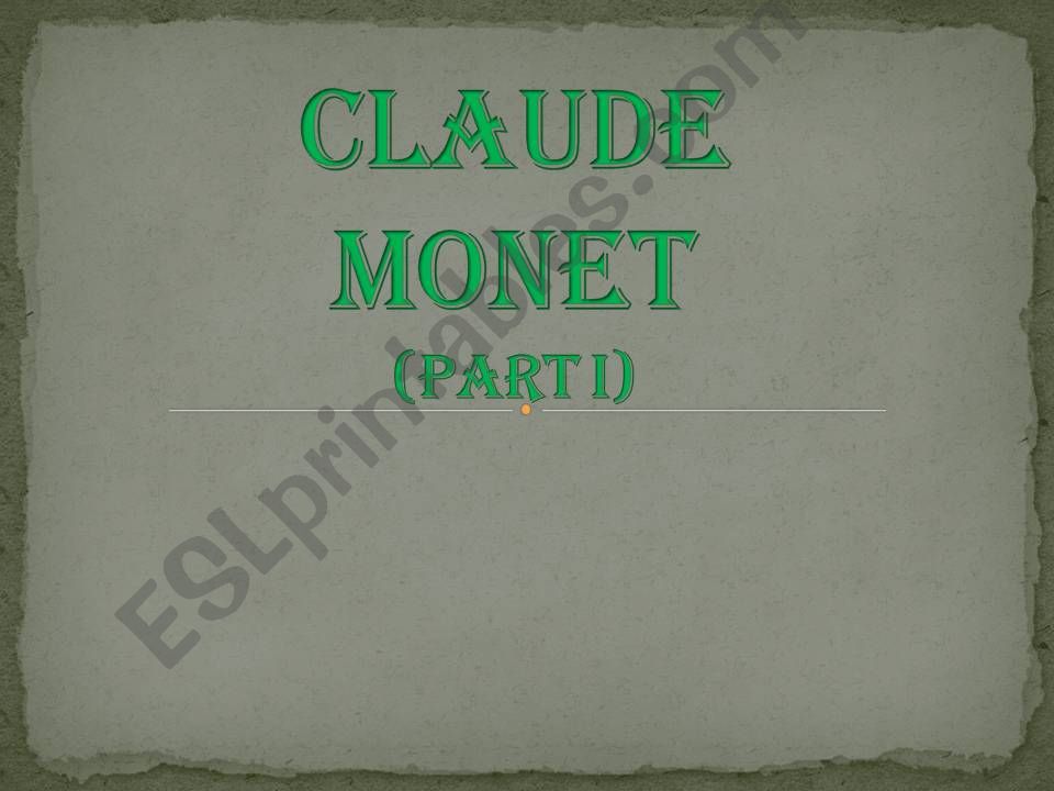 Claude Monet powerpoint