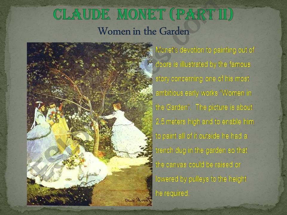 Claude Monet Part II powerpoint