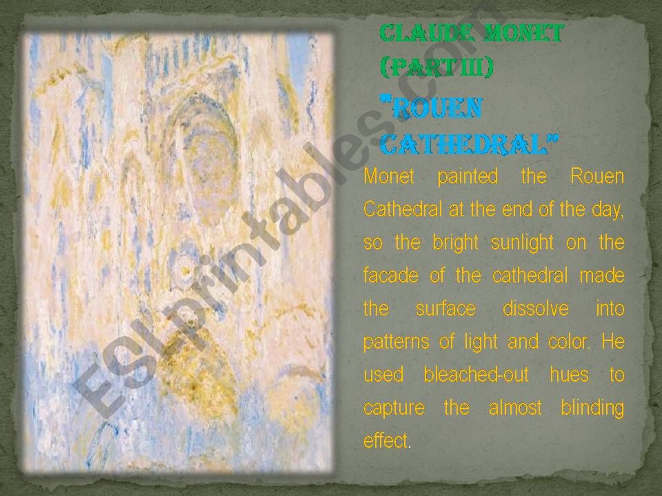 Claude Monet Part III powerpoint