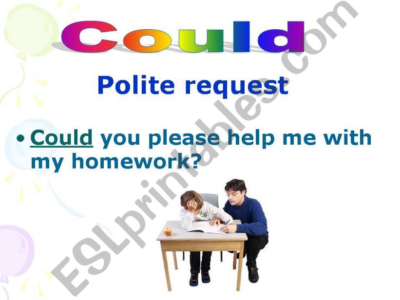cOULD FOR POLITE REQUESTS powerpoint