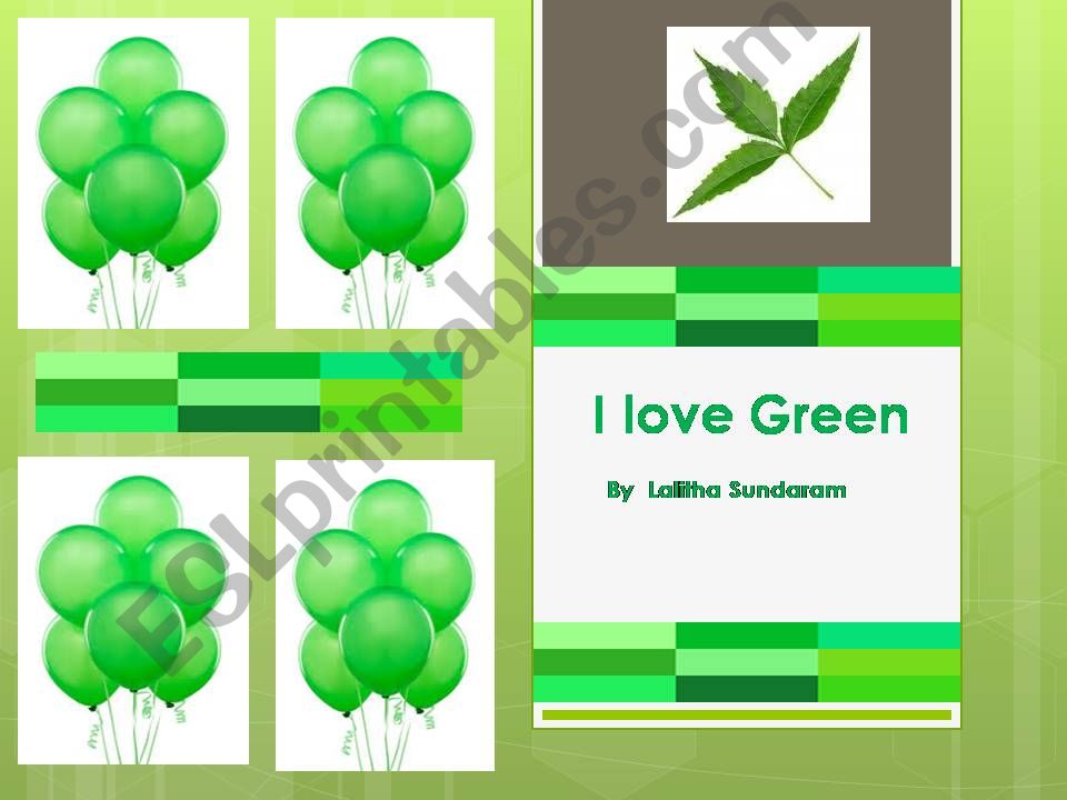 I Love Green powerpoint