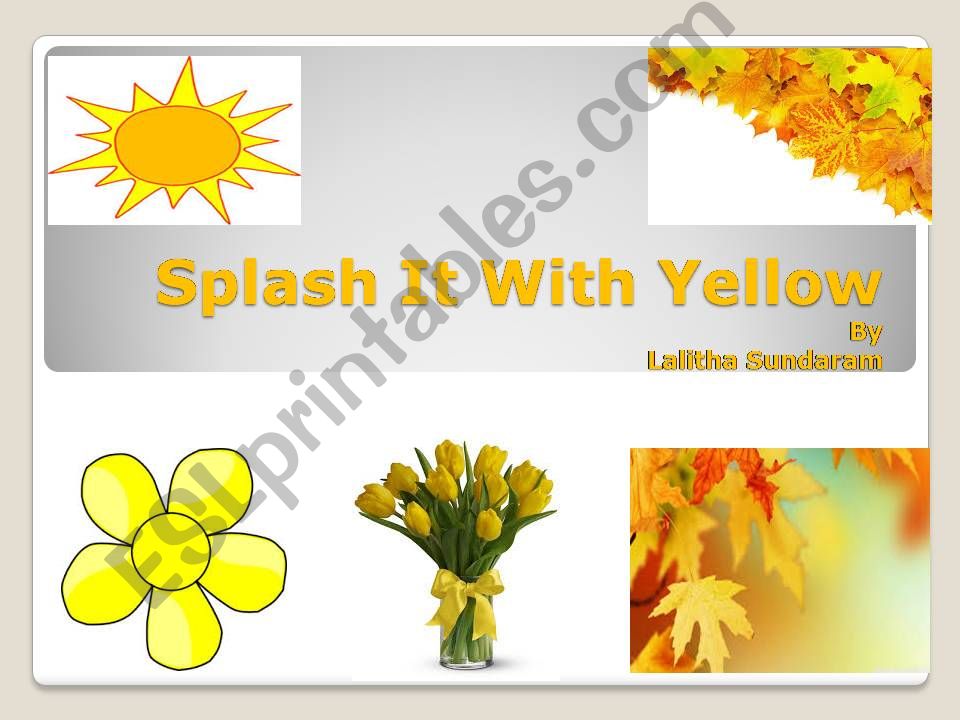 Splash It With Yellow powerpoint