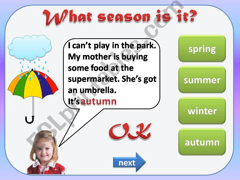 What season is it? powerpoint