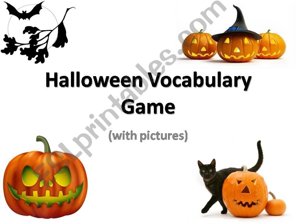 Halloween Vocabulary Game (with pictures)