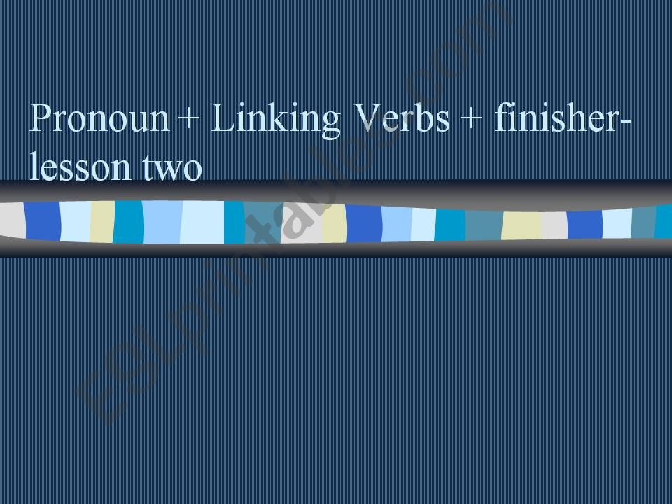 Pronouns & Linking Verbs powerpoint